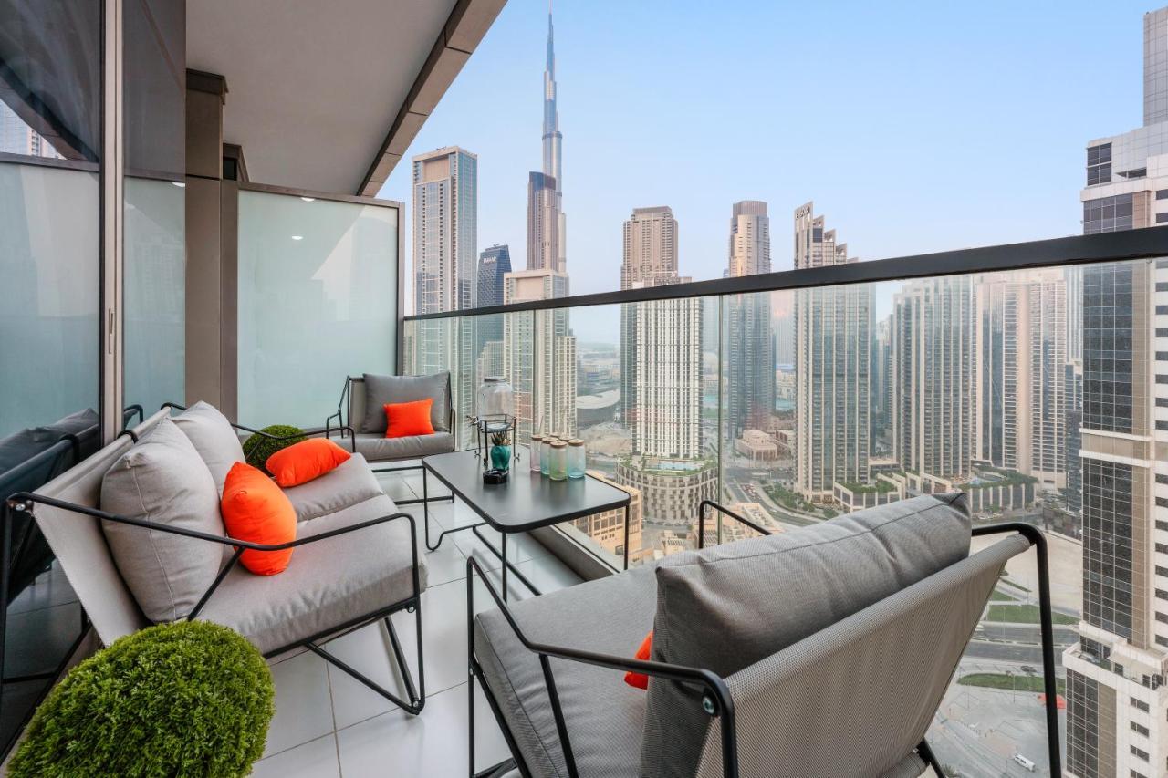 Full Burj Khalifa View Lux 2Bedroom With Rooftop Pool Central Location In Paramount Hotel Midtown Dubaj Exteriér fotografie